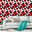Red and Black Geometric Wallpaper