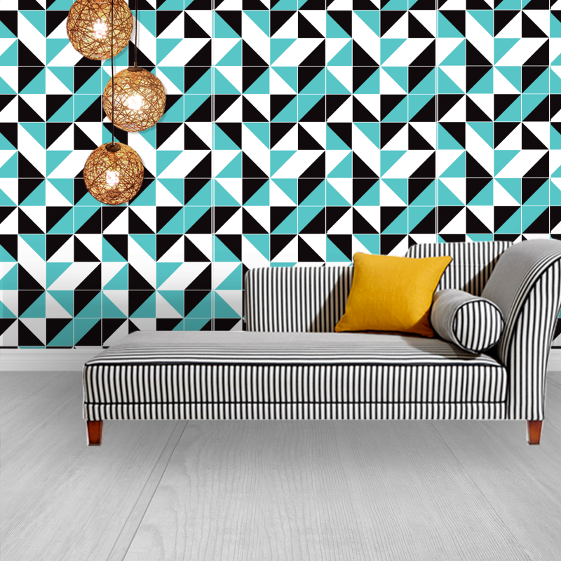 Carta da Parati Geometrica Blu