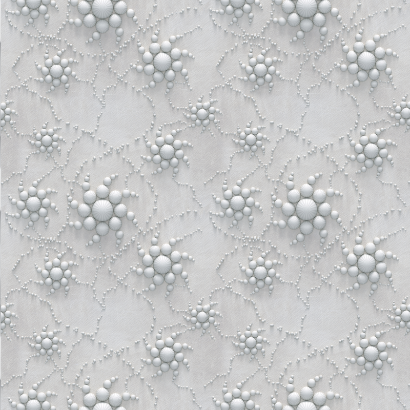 Realistic 3D Geometric Floral Wallpaper