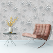 Realistic 3D Geometric Floral Wallpaper