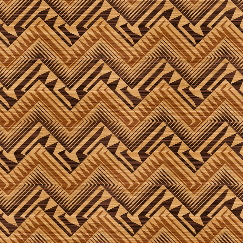 Geometric Zig Zag Brown Wallpaper