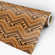 Geometric Zig Zag Brown Wallpaper