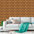 Geometric Zig Zag Brown Wallpaper