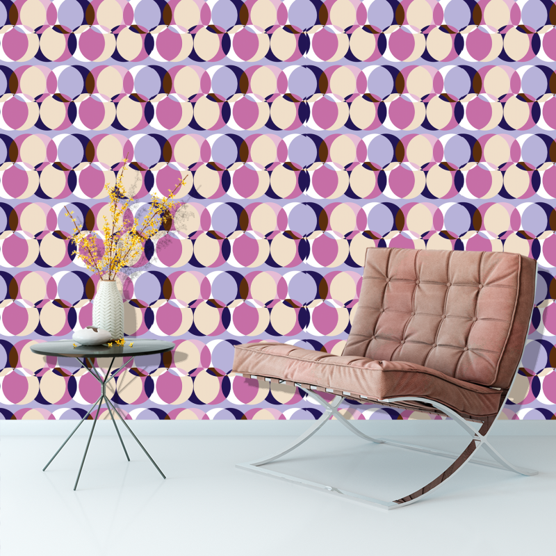 Multicolor Pink Geometric Wallpaper