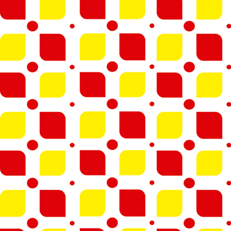 Rote und Gelbe Geometrische Tapete
