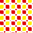 Papel Pintado Geométrico Rojo y Amarillo