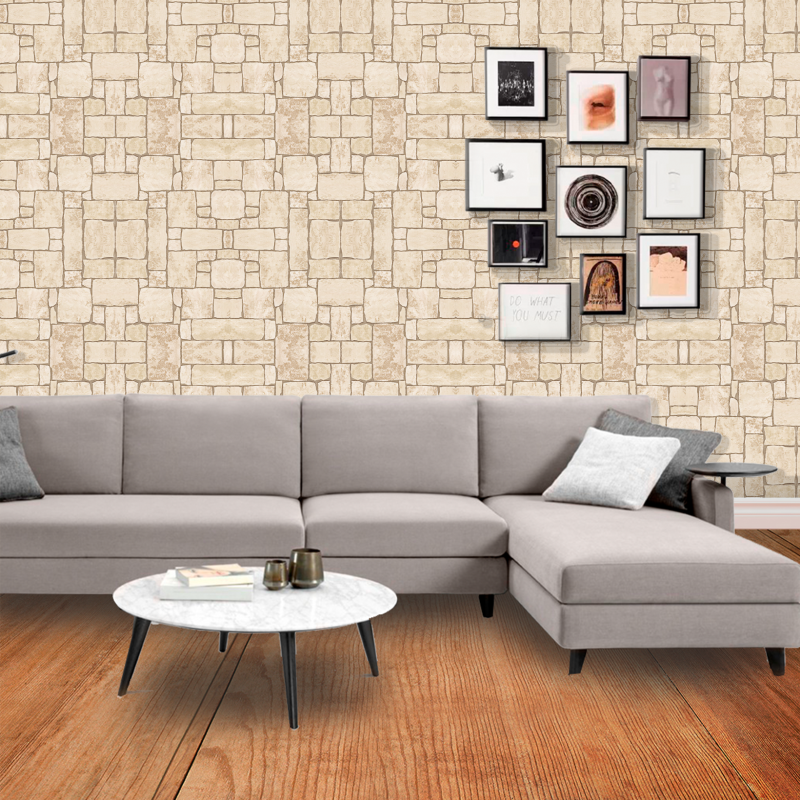 Light Crushed Stone Wallpaper