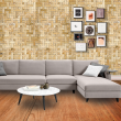 Stone Checkered Brown Wallpaper
