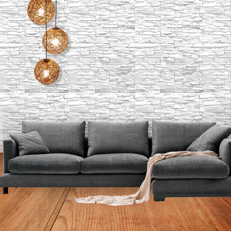 Papel Pintado Piedra Picada Clara Beige Natural