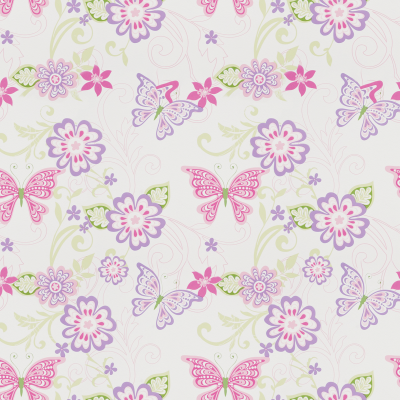 Animal Print Butterfly Pink Wallpaper
