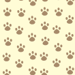 Animal Pawprints Brown Wallpaper