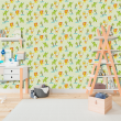 Children's Green Animal Wallpaper