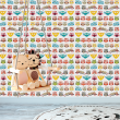 Children's Wallpaper with Animal Owls