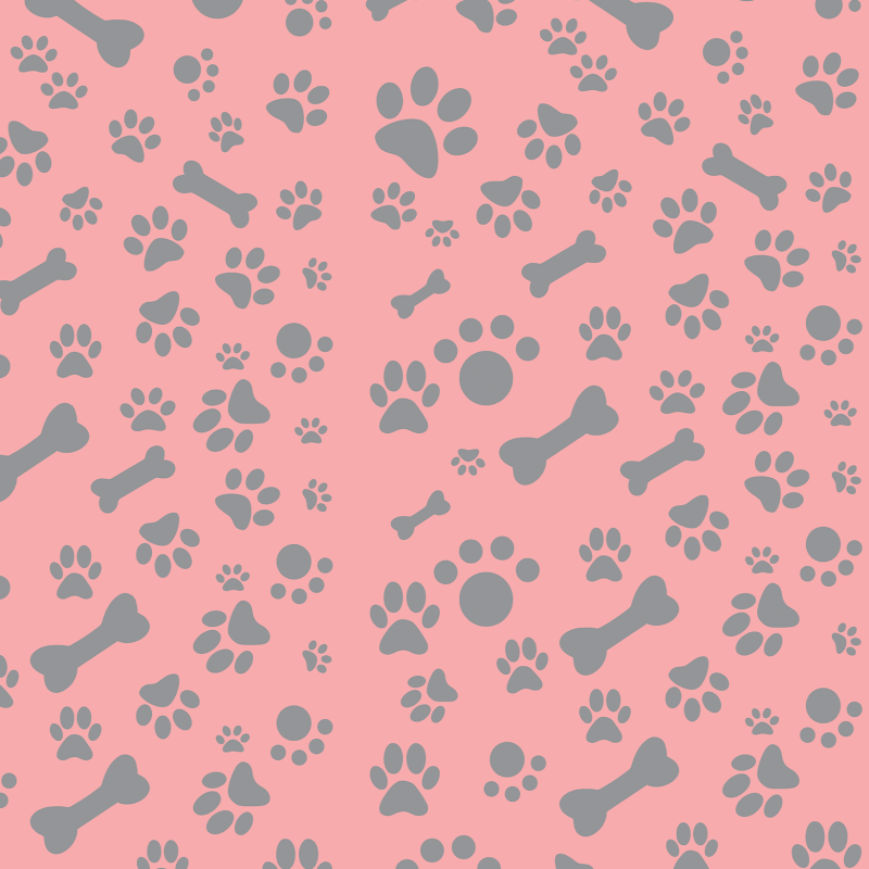 Carta da parati animale impronte rosa