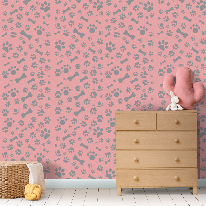 Tiermuster Tapete Pink