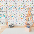 Multicolored Animal Pawprint Wallpaper