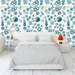 Youthful Geometric Blue Wallpaper