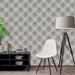 Grey 3D Geometric Wallpaper
