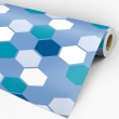 Geometric Blue Wallpaper Column