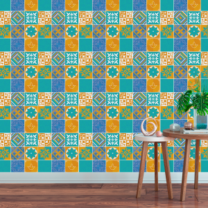 Papel Pintado Azulejos...