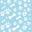 Pastel Blue Animal Pawprint Wallpaper