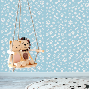 Tierpfotenabdruck Tapete...