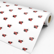 Animal Wallpaper with Beetles on a White Background