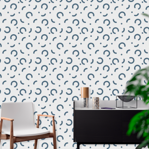 Geometric Wallpaper White...