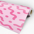 Papier peint géométrique rose