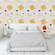 Youthful Orange Geometric Wallpaper