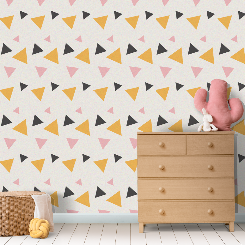 Youthful Colorful Triangles Wallpaper