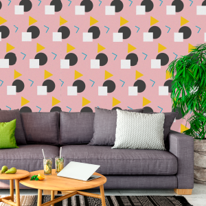 Geometric Pink Youth Wallpaper