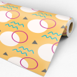 Youthful Geometric Orange Wallpaper