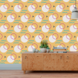 Youthful Geometric Orange Wallpaper