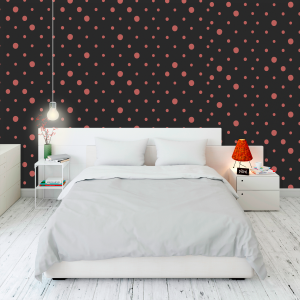 Geometric Wallpaper Red Dots