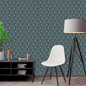 Blue Geometric Wallpaper