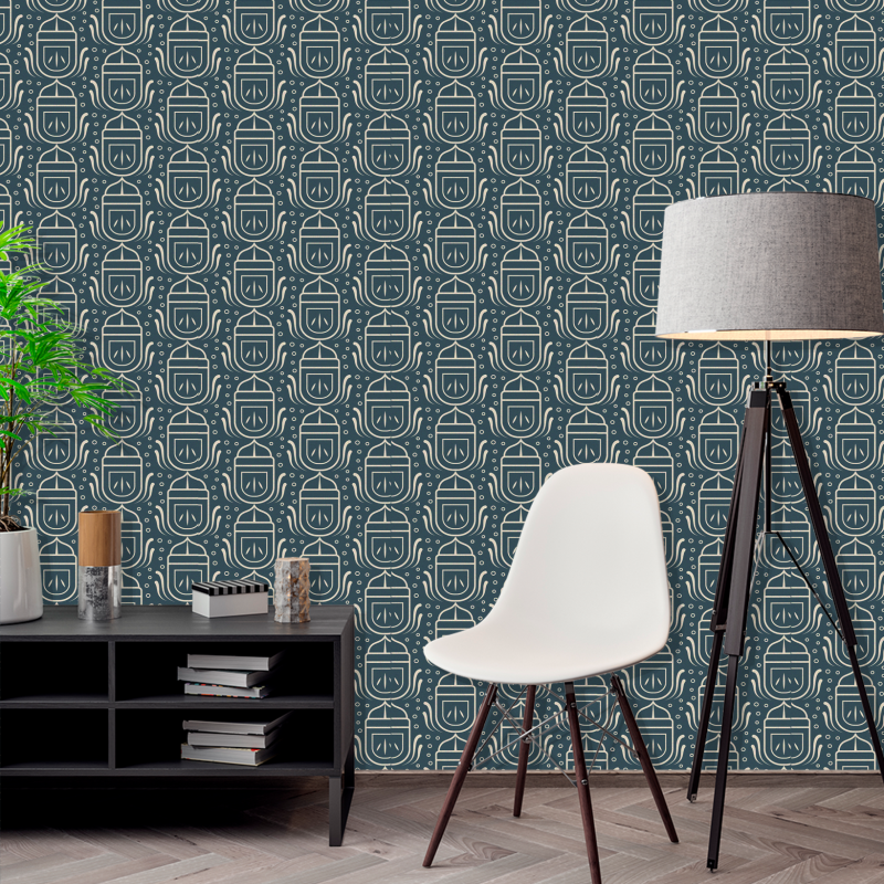 Blue Geometric Wallpaper