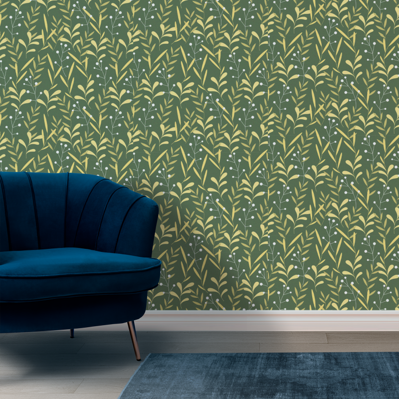 Papier Peint Floral Jungle Verte
