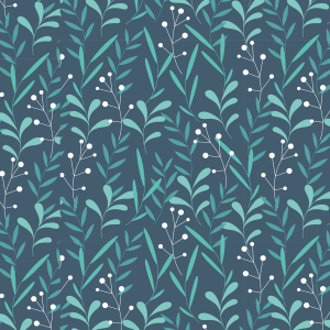Blue Jungle Floral Wallpaper