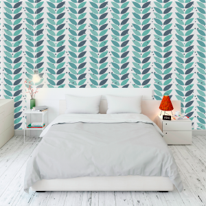 Blumentapete Grüne Blätter