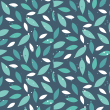 Floral Wallpaper Blue Leaves