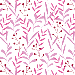 Floral Wallpaper Pink Leaves