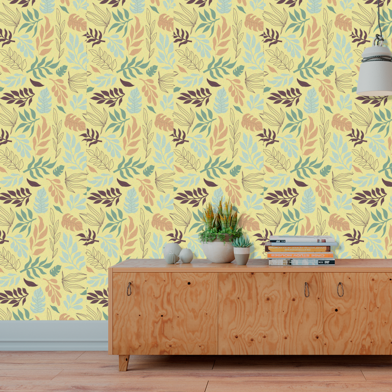 Papier Peint Floral Tropical Vert