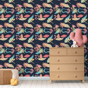 Tropical Floral Wallpaper