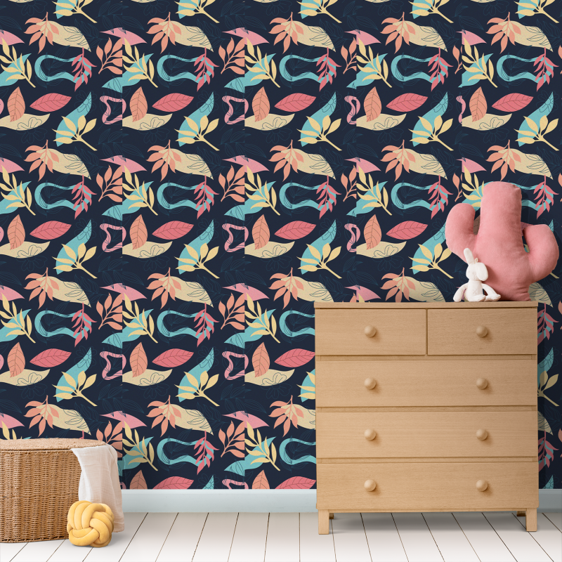 Papel Pintado Floral Tropical Vivo