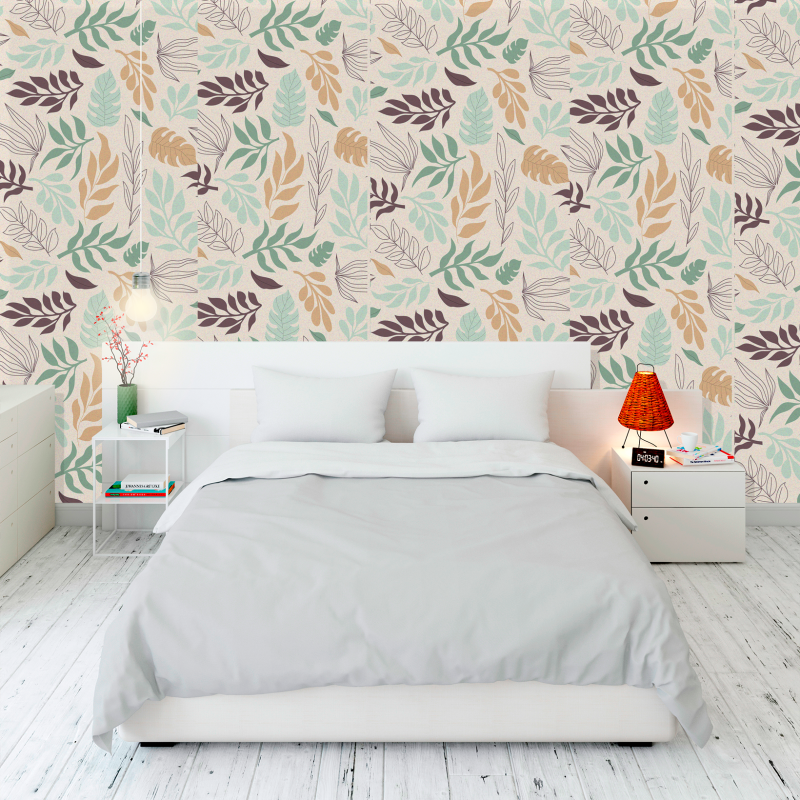 Papier Peint Floral Tropical Automnal