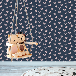 Jugendliche rosa Herzen Tapete