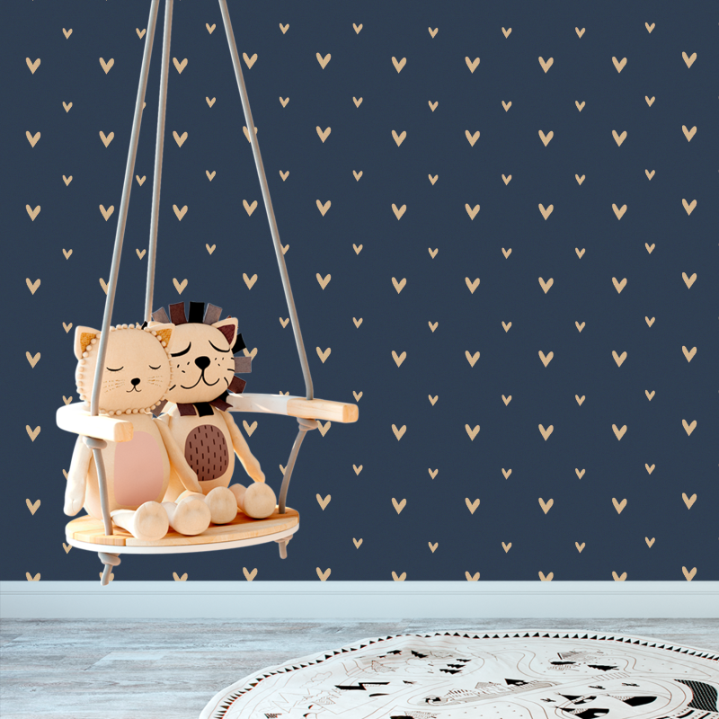 Youthful Wallpaper Golden Hearts