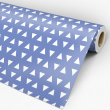 Papier peint géométrique triangulaire bleu