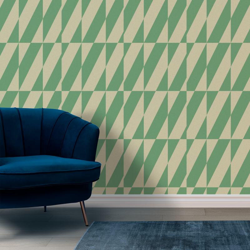 Papier Peint Géométrique Vert